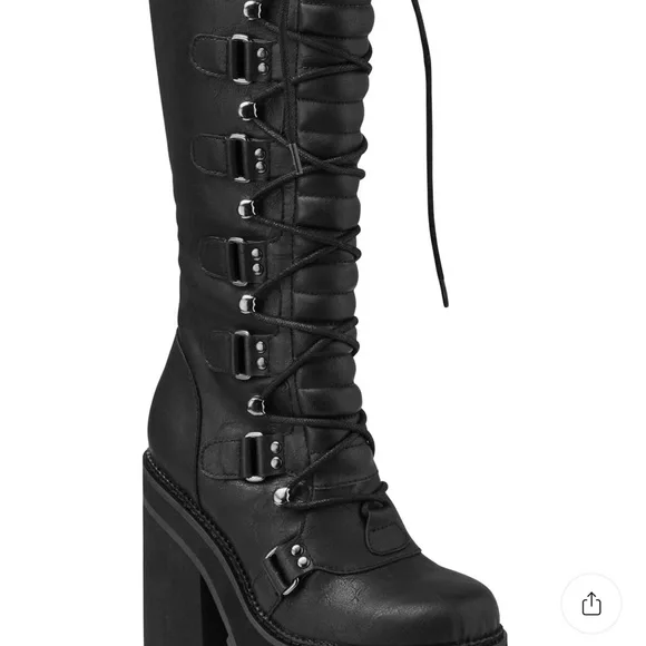 Killstar Selene Lace-Up Boots Size 9 - Picture 3 of 7